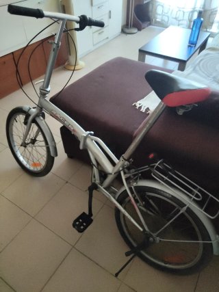 Bicicleta Plegable Plata Racer.
