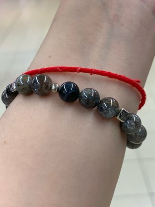 Pulsera de 8 mm de Piedra Azul “Gota de Sangre”