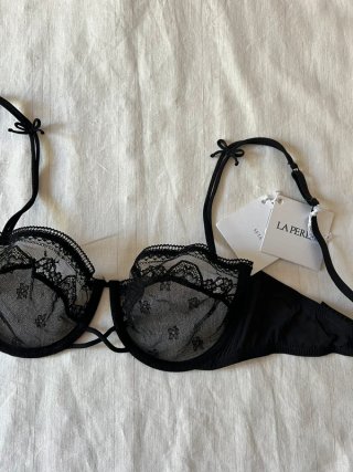 La Perla - 60% Silk Balconette Bra - Lace Sheer Luxury Lingerie - New With Tags 158€