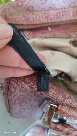 Borsa Guess donna beige/rosa monogram