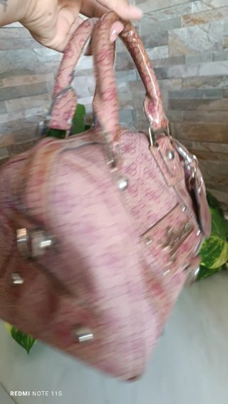 Borsa Guess donna beige/rosa monogram