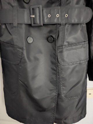 Gabardina vintage negra