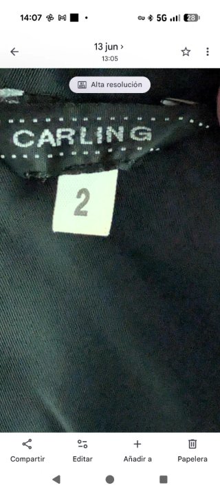 Gabardina vintage negra