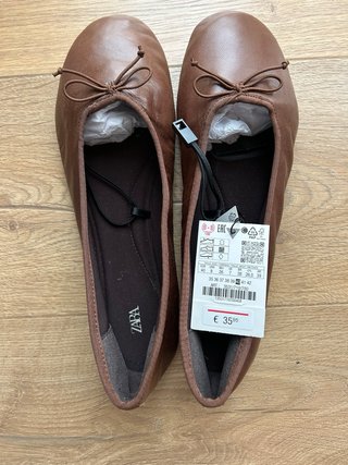 Bailarinas NUEVAS Zara Marrón Talla 40
