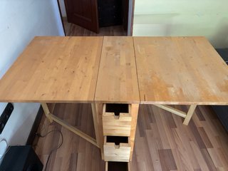 Mesa comedor extensible doble hoja madera