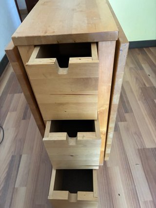 Mesa comedor extensible doble hoja madera