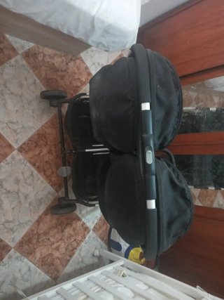 Cochecito doble negro Babify No ago en vio