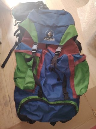 Mochila Trekking Wellington Azul/Verde