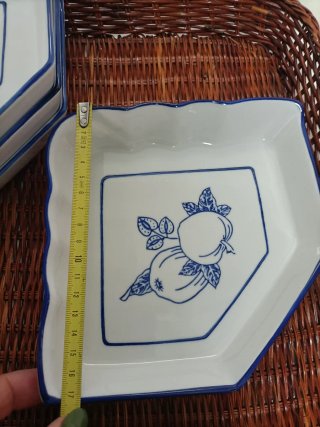 Bandejas Aperitivo Porcelana y Mimbre