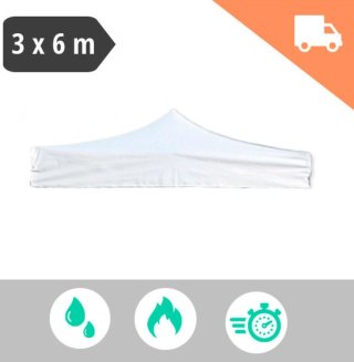 Techo para Carpa Jaima 3x6m Blanco