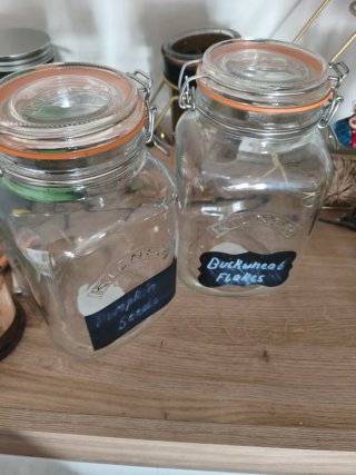 Tarro conservas cristal base cuadrada