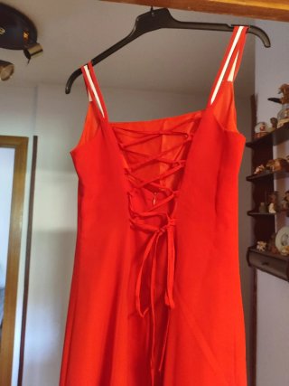 Vestido largo fiesta/boda rojo,