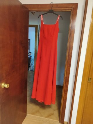 Vestido largo fiesta/boda rojo,
