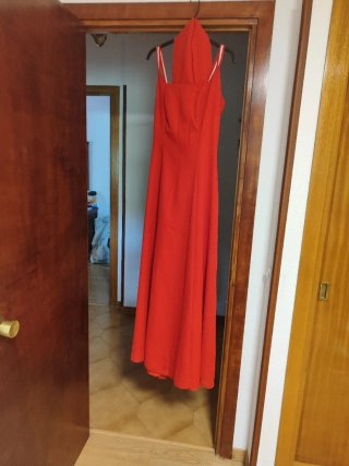 Vestido largo fiesta/boda rojo,