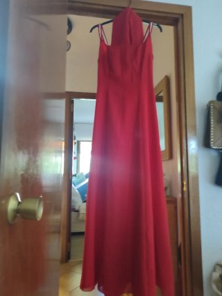 Vestido largo fiesta/boda rojo,