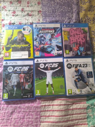 Lote Juegos PS4/PS5: Cyberpunk, FC26, FC25, FIFA 2
