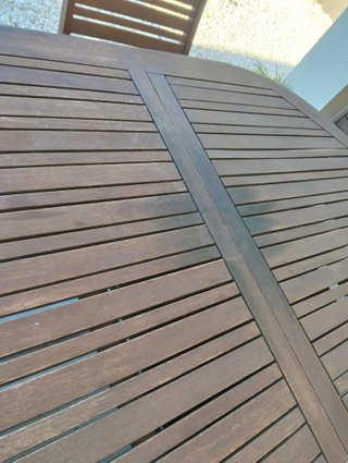 Conjunto de 4 sillas y mesa de jardín madera