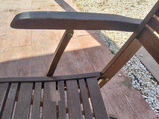 Conjunto de 4 sillas y mesa de jardín madera