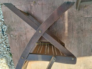 Conjunto de 4 sillas y mesa de jardín madera