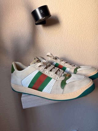 Zapatos Gucci Beige y Verde Originales
