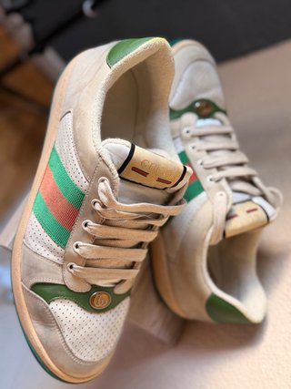 Zapatos Gucci Beige y Verde Originales