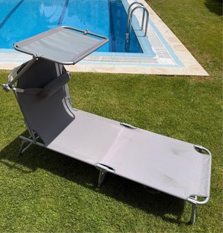 Pack 2 Tumbonas Plegables Articuladas con parasol