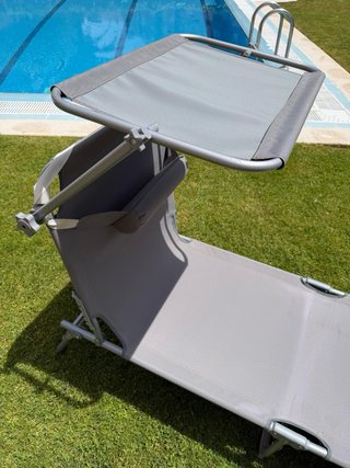 Pack 2 Tumbonas Plegables Articuladas con parasol