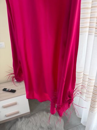 Camicia Zara fucsia con piume