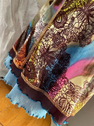 Abito Marc Aurel boho chic farfalle mesh M
