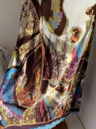 Abito Marc Aurel boho chic farfalle mesh M