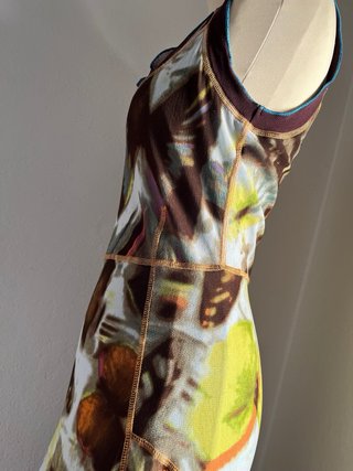 Abito Marc Aurel boho chic farfalle mesh M