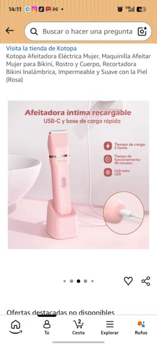 Afeitadora Eléctrica Kotopa Mujer Rosa