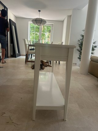 Consola recibidor Ikea blanca madera
