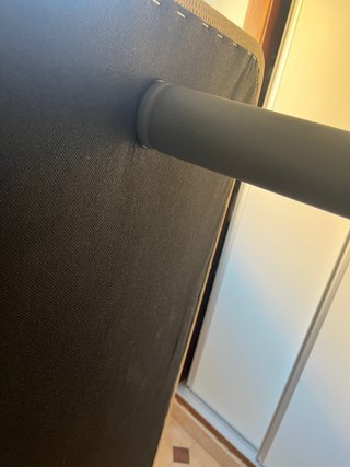 Base Cama Canape gris Tela Patas desenrrollables