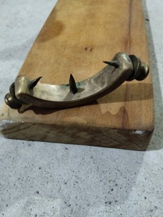 Jamonero artesanal vintage madera y metal