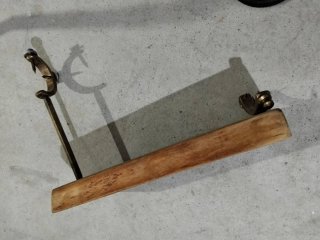 Jamonero artesanal vintage madera y metal