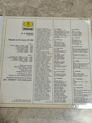 Vinilo Mozart Requiem Karajan