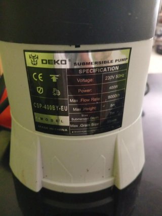 Bomba de aguas sucias DEKO 400W