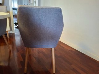 4 Sillas Comedor Tapizadas. Muy cómodas .