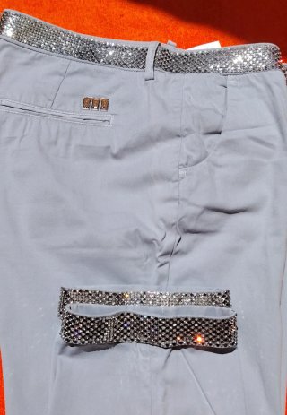 Pantalón MET T/M Gris con pedrería