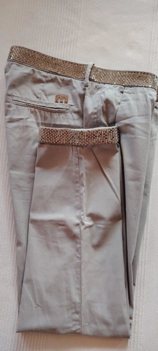 Pantalón MET T/M Gris con pedrería
