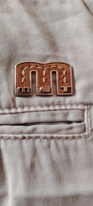 Pantalón MET T/M Gris con pedrería