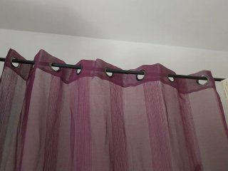 Cortina violeta transparente