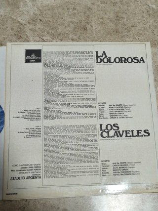 Vinilo La Dolorosa Los Claveles