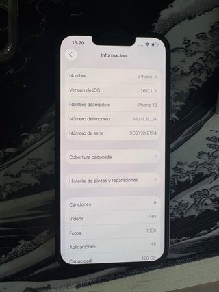 iPhone 13 Negro 128Gb