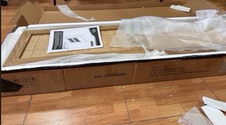 Zapatero de madera efecto ratán
