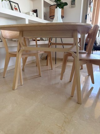 Linda Mesa de comedor madera 180x90cm. Bambu claro