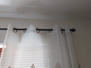 Cortinas decorativas blanca y dorada (235 x 145)