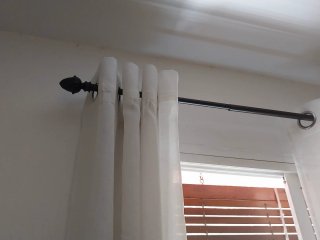 Cortinas decorativas blanca y dorada (235 x 145)