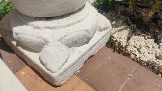2 Jarrones Grandes Piedra Jardín Maceteros